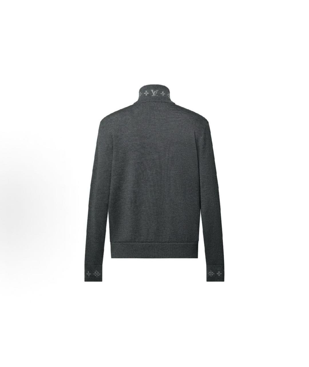 LOUIS VUITTON Антрацитовый вискозный кардиган, фото 2