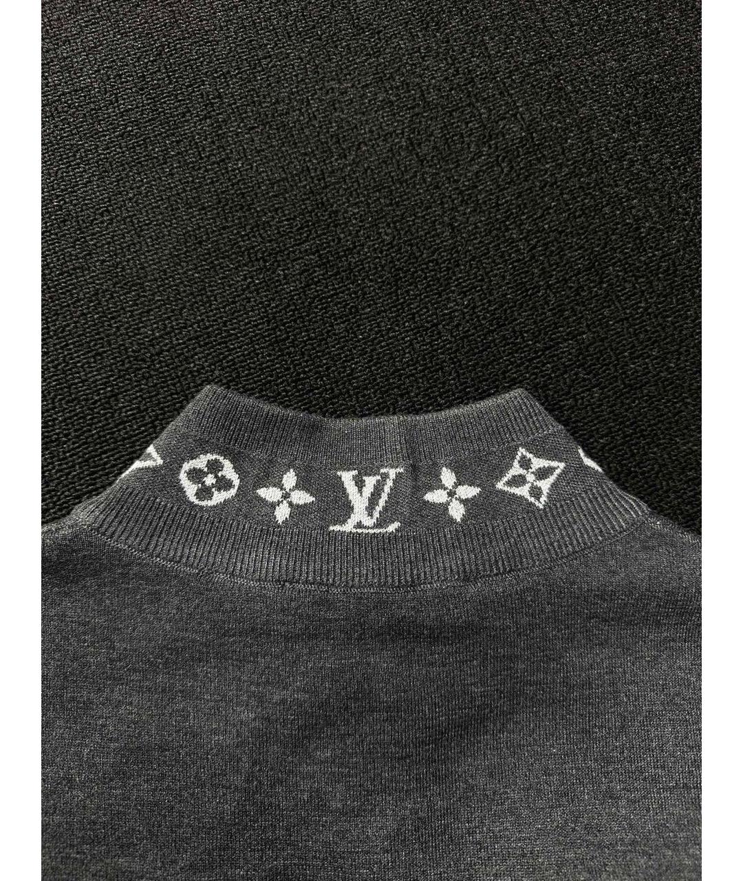 LOUIS VUITTON Антрацитовый вискозный кардиган, фото 7