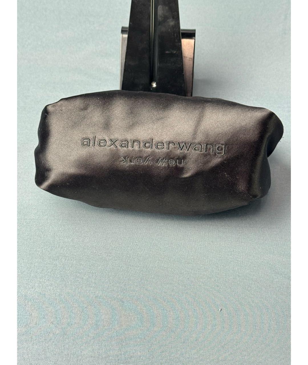 ALEXANDER WANG Коричневая шелковая сумка с короткими ручками, фото 5