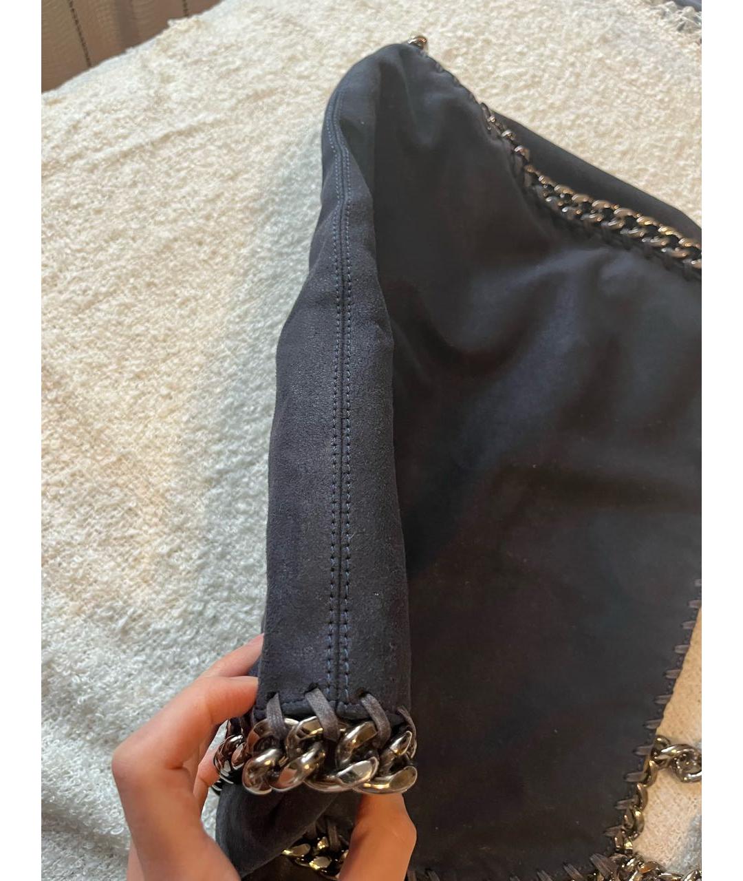 STELLA MCCARTNEY Темно-синяя сумка через плечо из искусственной кожи, фото 5