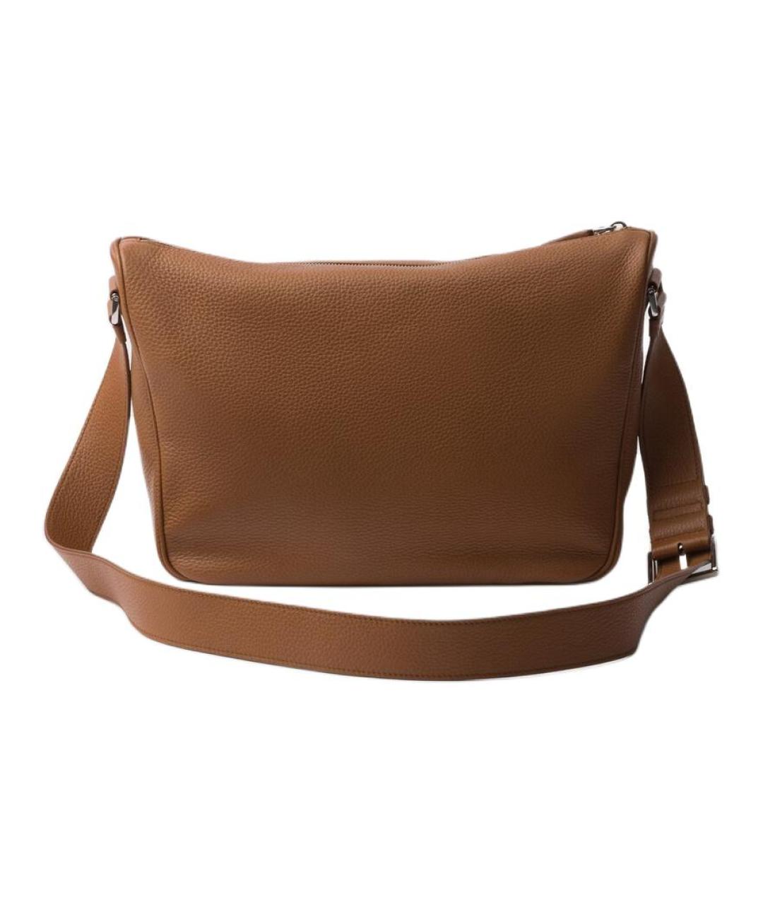 PRADA Коричневая кожаная сумка через плечо, фото 3