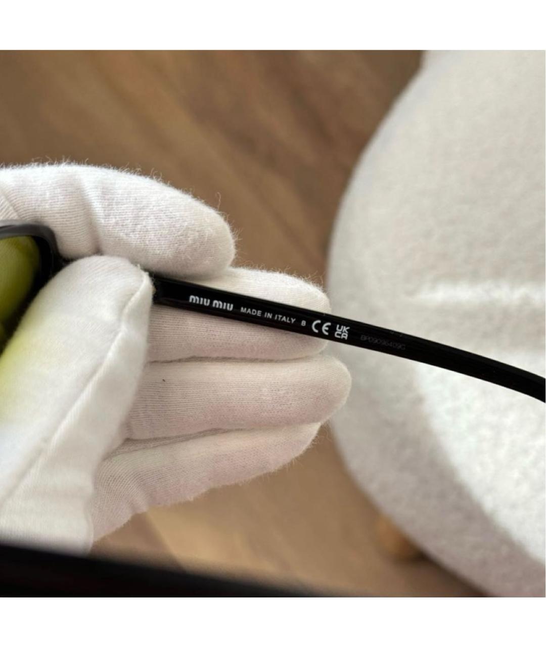 MIU MIU Коричневые пластиковые солнцезащитные очки, фото 5