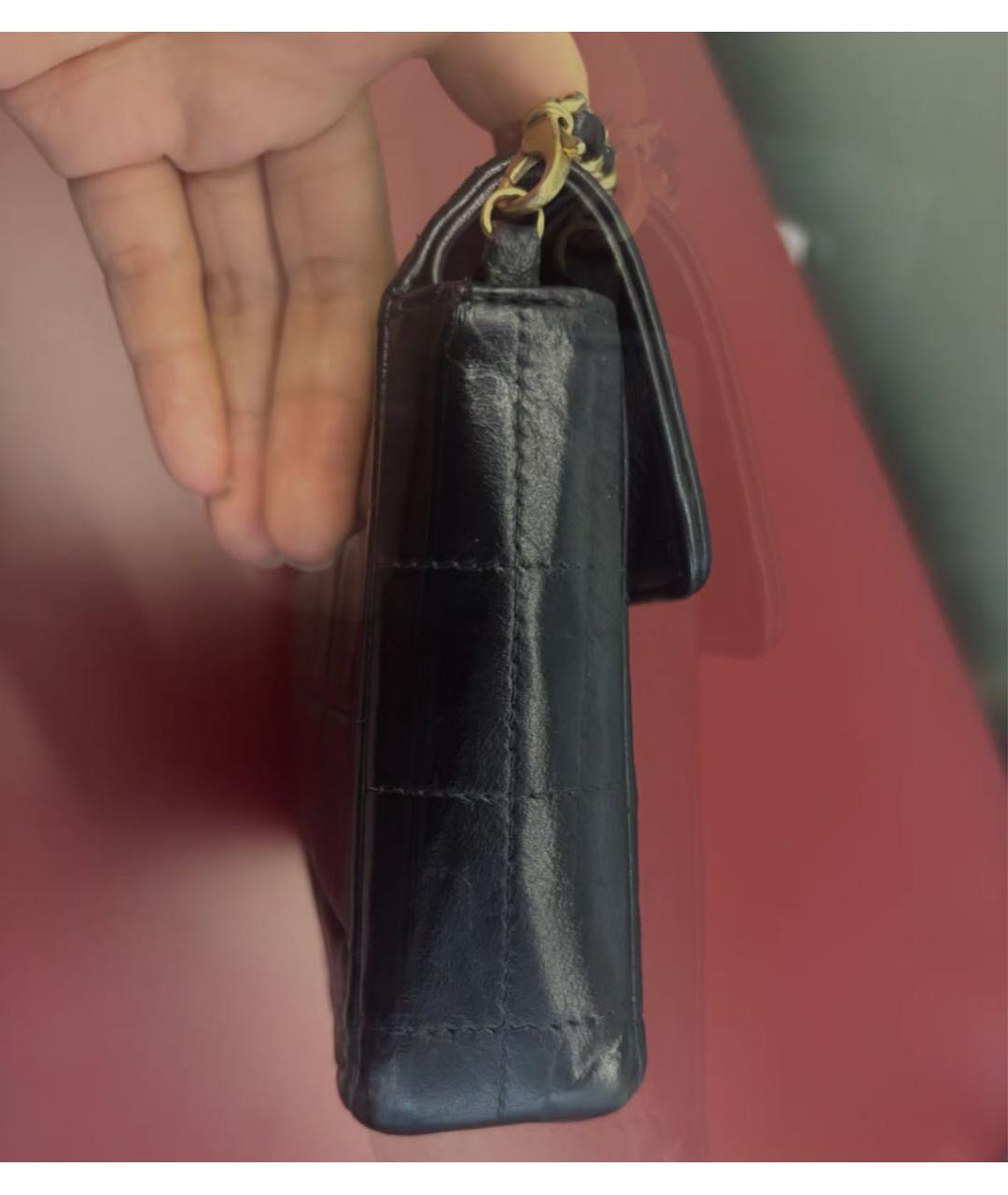 CHANEL Черная кожаная сумка через плечо, фото 3