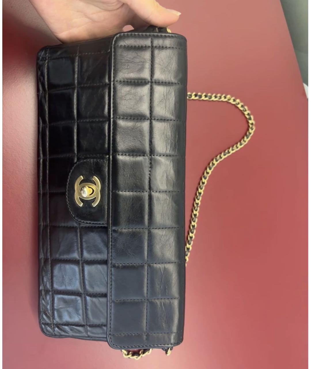 CHANEL Черная кожаная сумка через плечо, фото 5