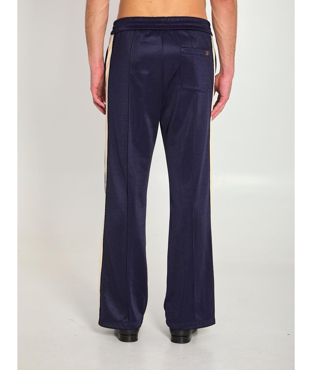 VALENTINO Синие полиэстеровые повседневные брюки, фото 4