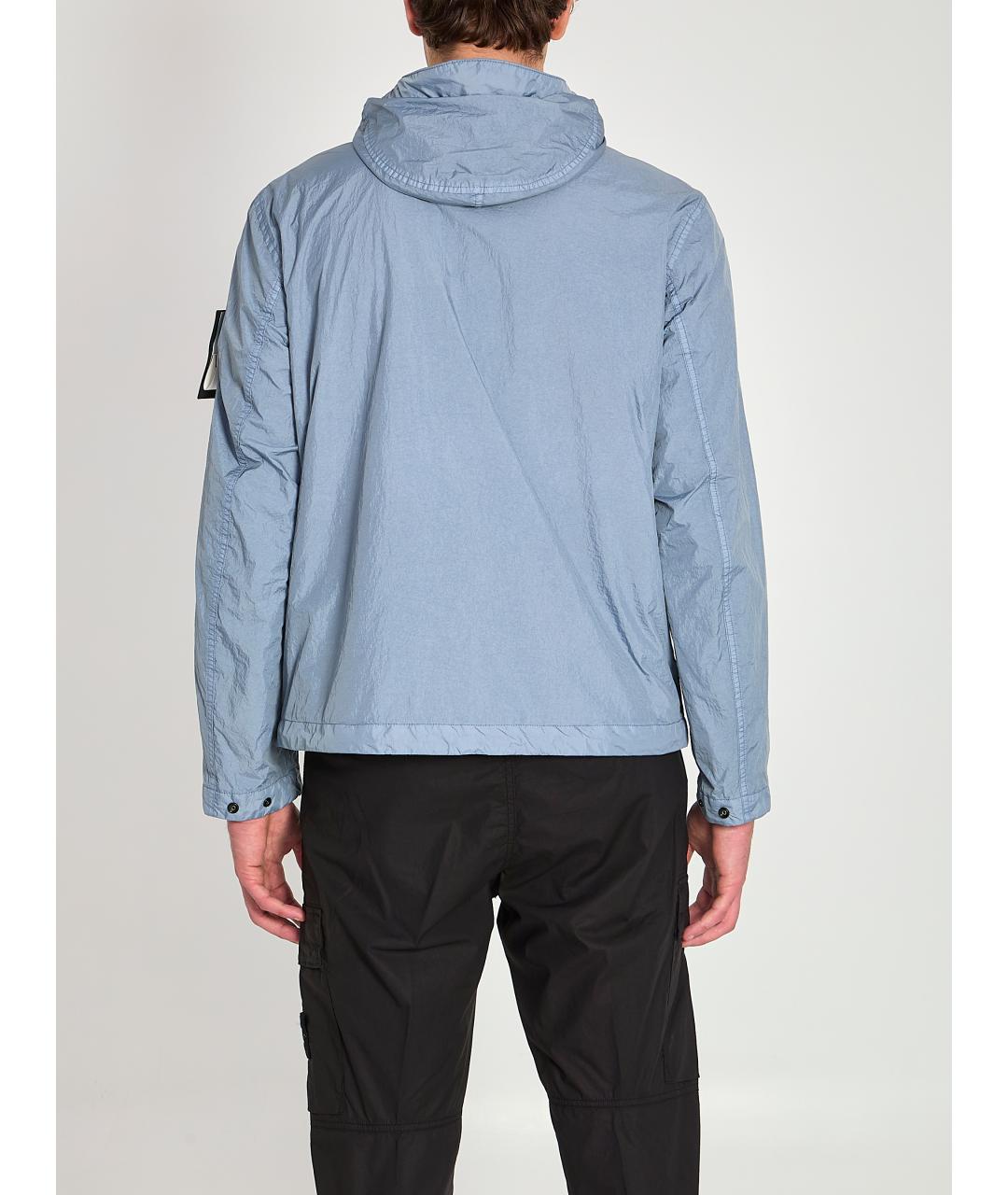 STONE ISLAND Голубая полиамидовая куртка, фото 5
