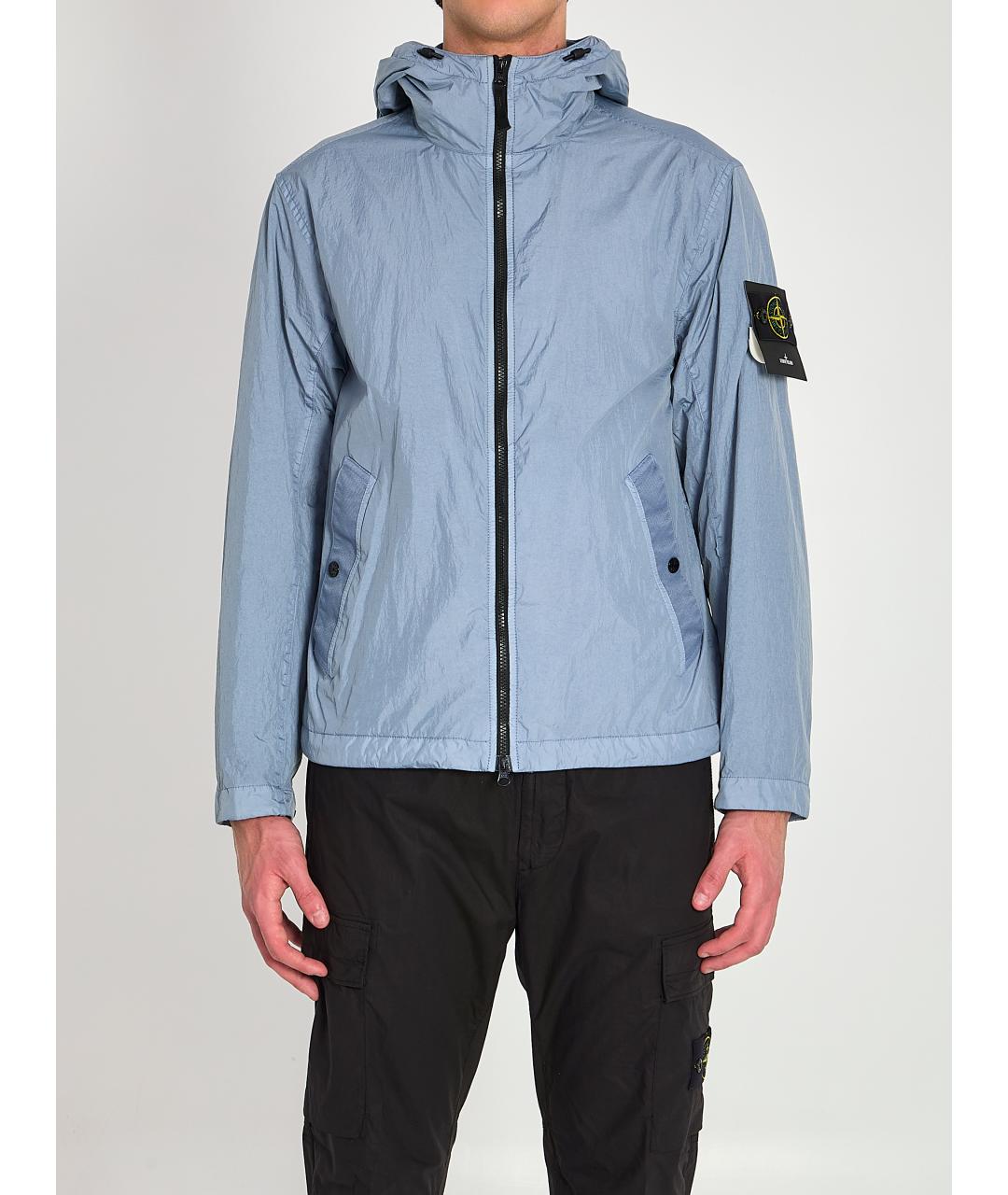STONE ISLAND Голубая полиамидовая куртка, фото 2