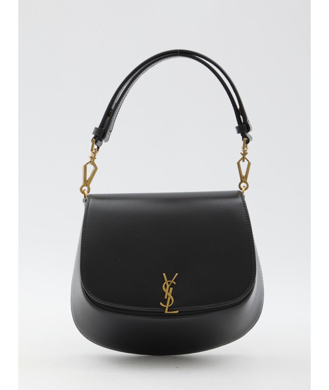 SAINT LAURENT Черная кожаная сумка через плечо, фото 5