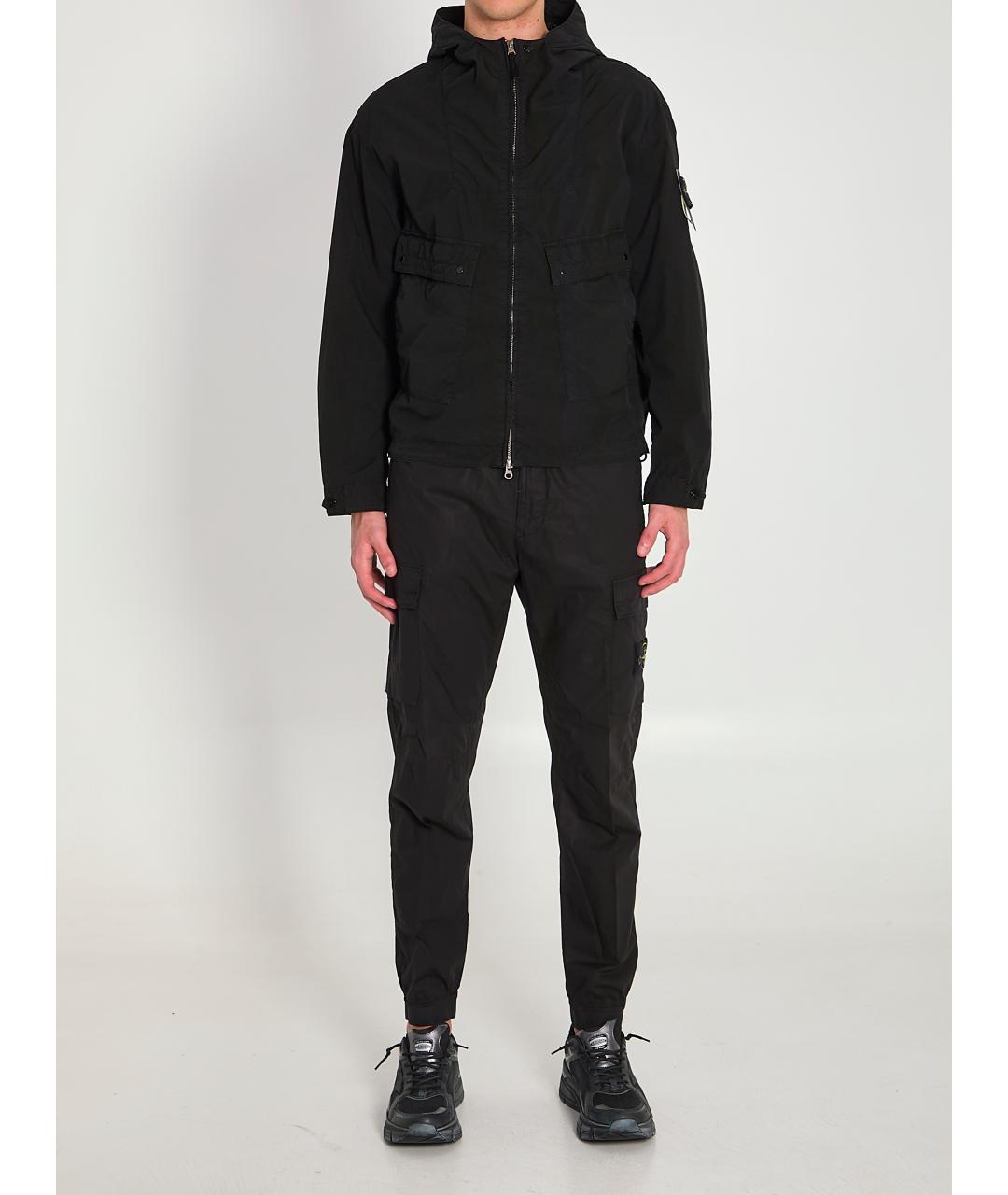 STONE ISLAND Черная полиэстеровая куртка, фото 6