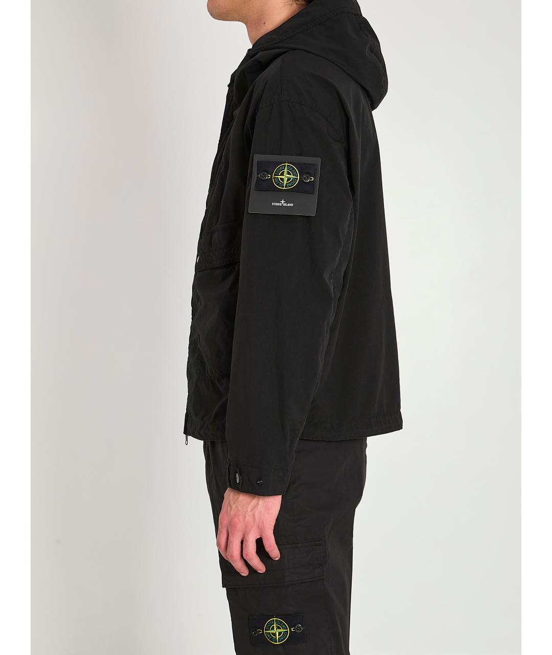 STONE ISLAND Черная полиэстеровая куртка, фото 4