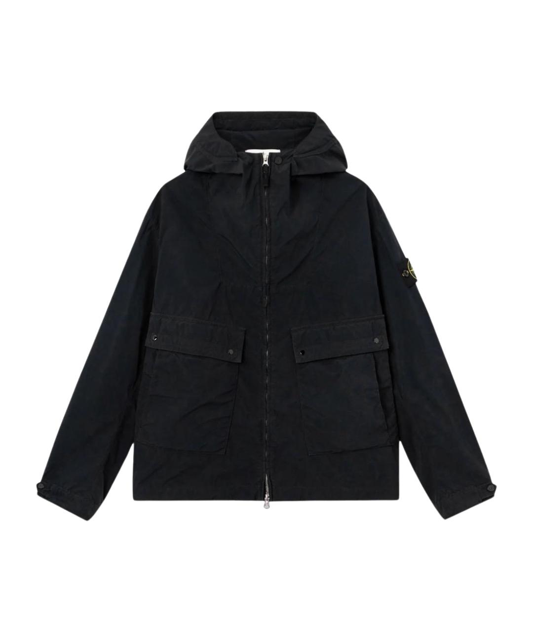 STONE ISLAND Черная полиэстеровая куртка, фото 1