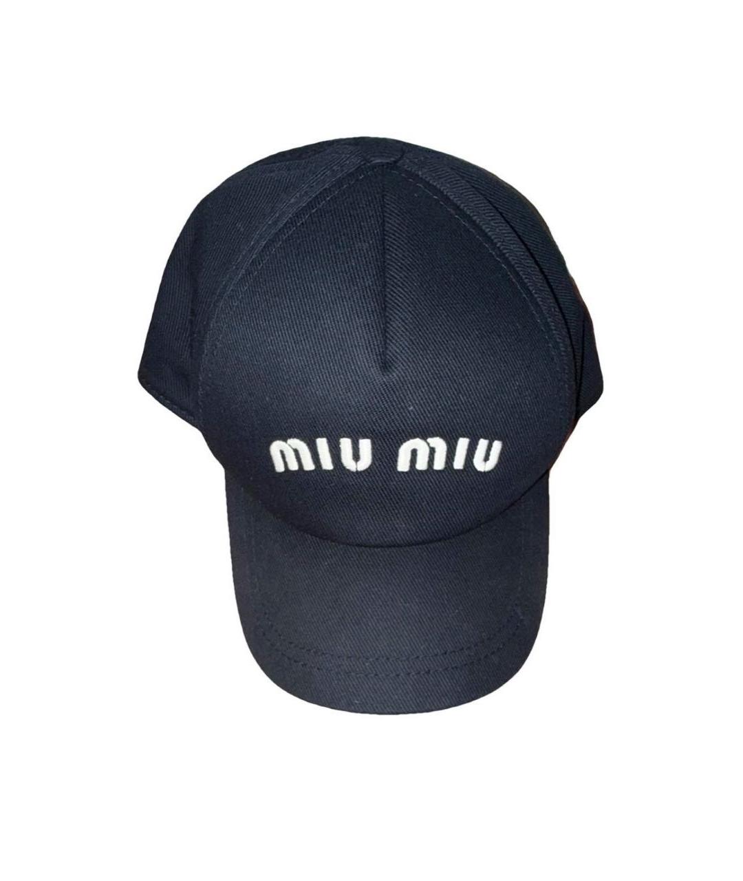 MIU MIU Черная хлопковая кепка, фото 5