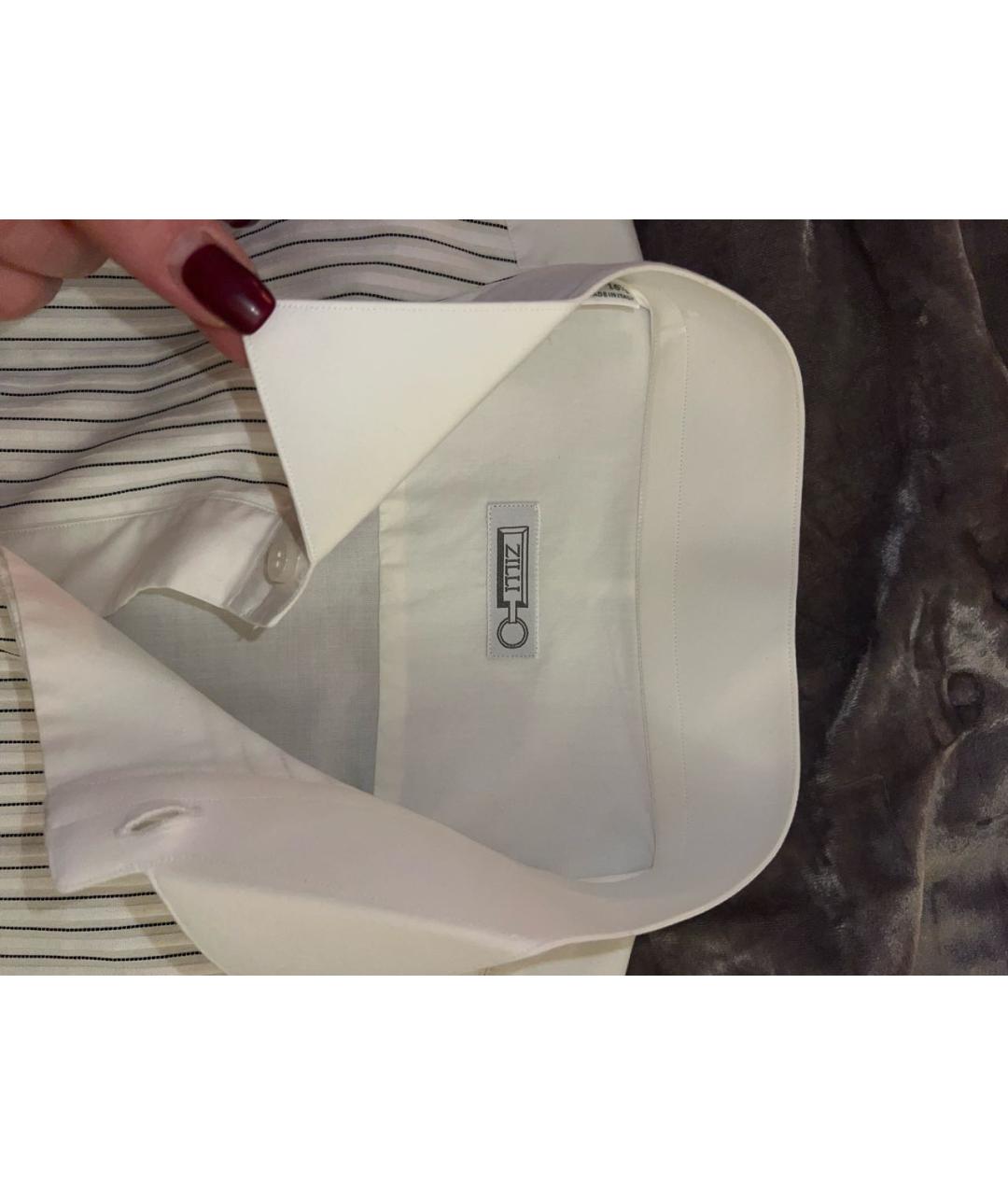 ZILLI Белая хлопковая классическая рубашка, фото 5