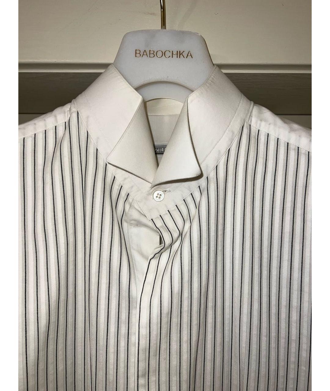 ZILLI Белая хлопковая классическая рубашка, фото 6