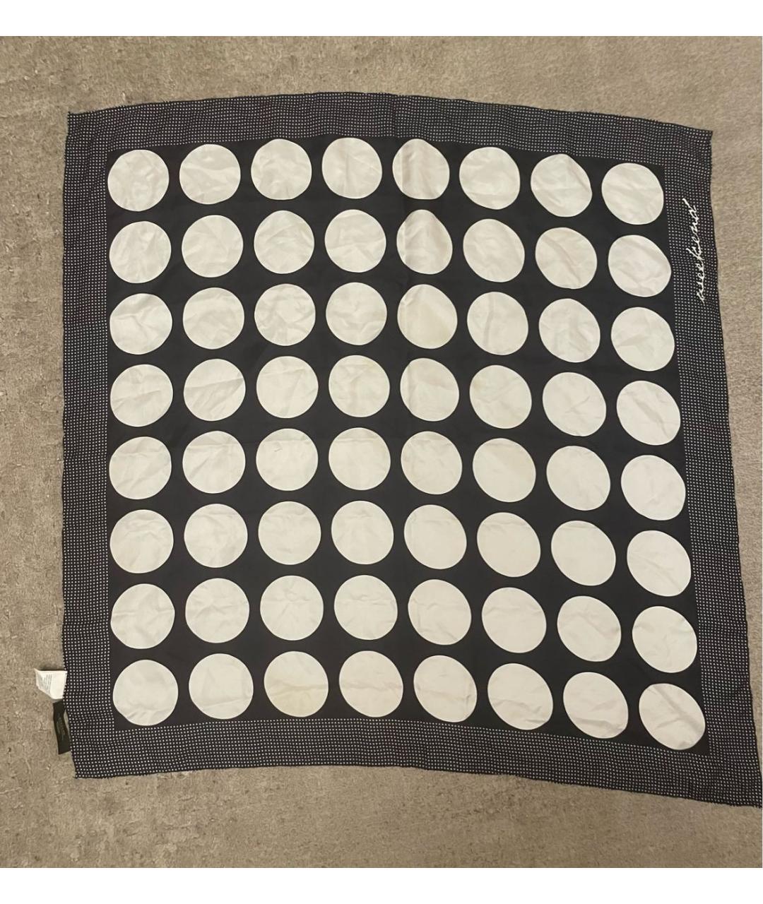 WEEKEND MAX MARA Темно-синий шелковый платок, фото 7