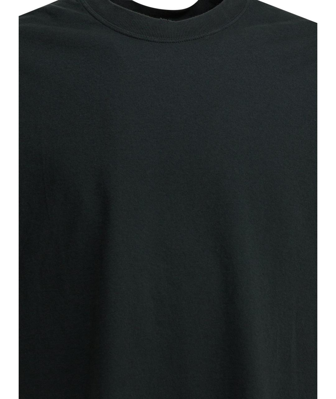 GOLDEN GOOSE DELUXE BRAND Черная хлопковая футболка, фото 3