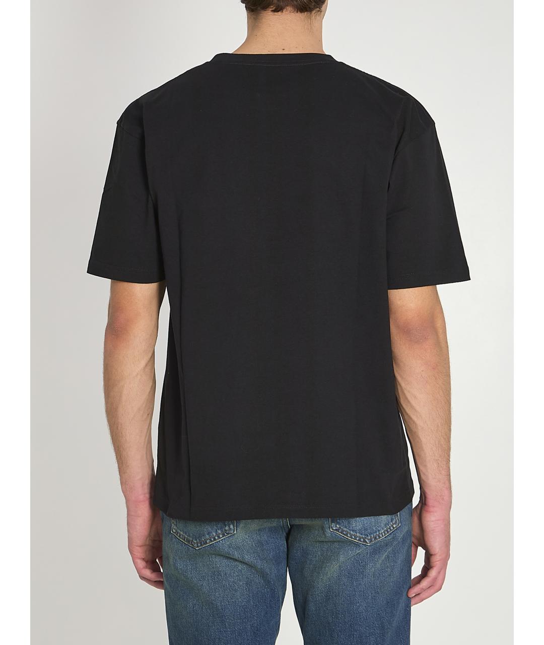 VALENTINO Черная хлопковая футболка, фото 4