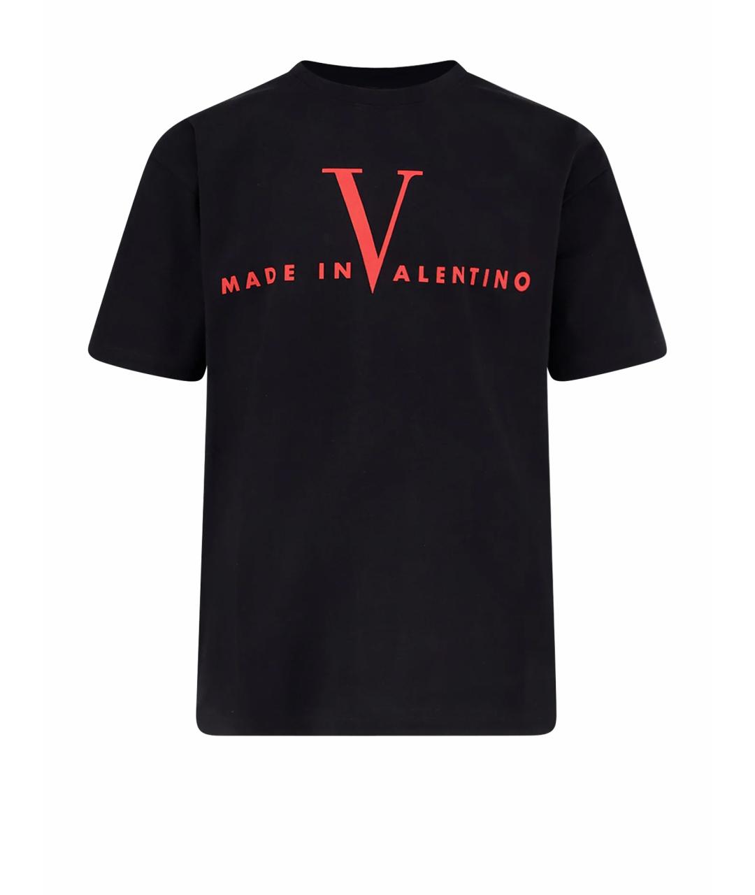 VALENTINO Черная хлопковая футболка, фото 1