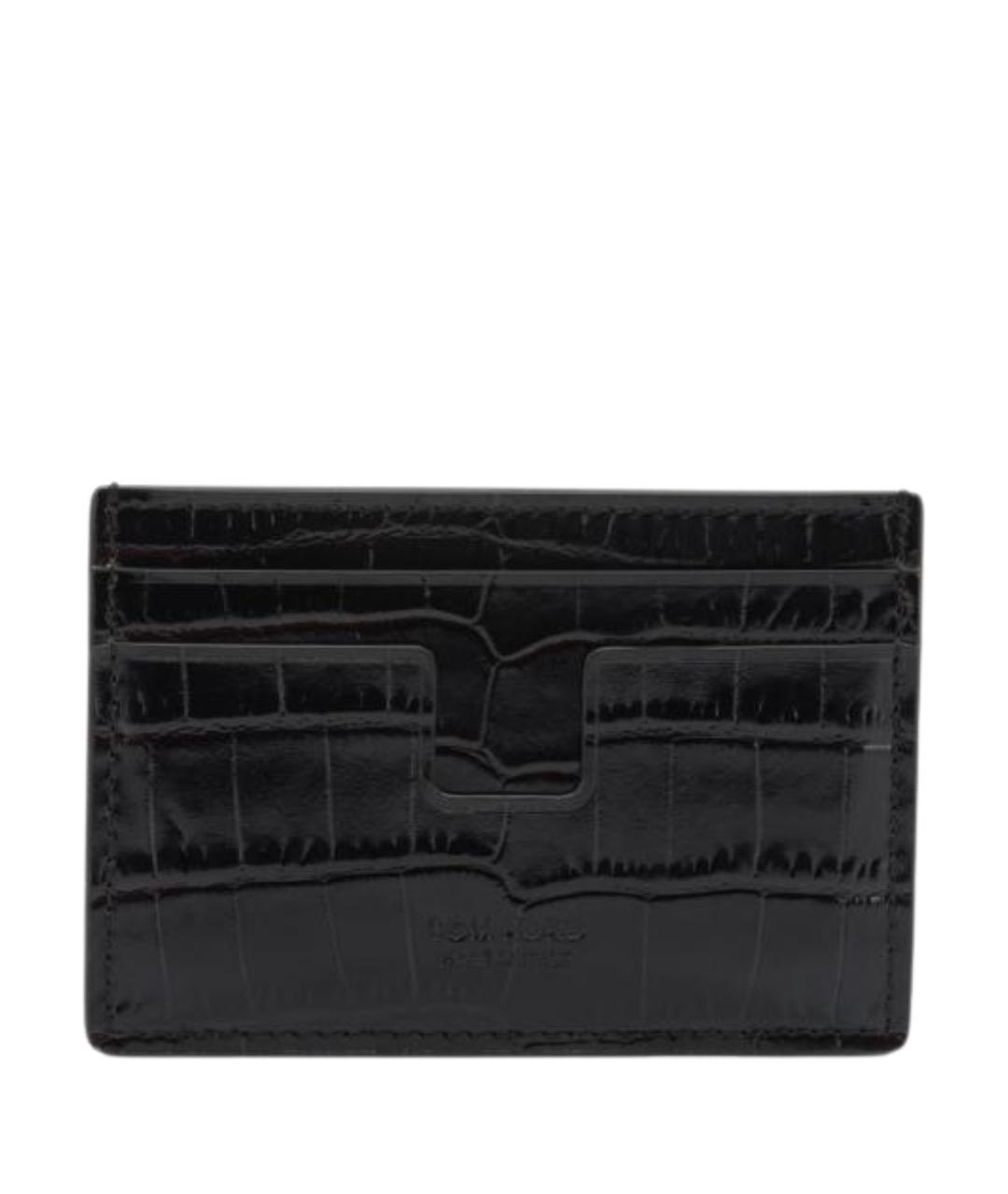 TOM FORD Черный кожаный кардхолдер, фото 1