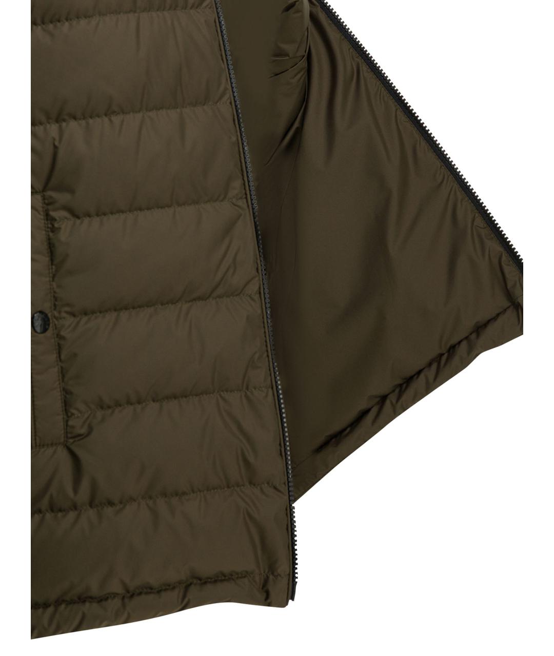 MONCLER Зеленый полиамидовый кардиган, фото 4