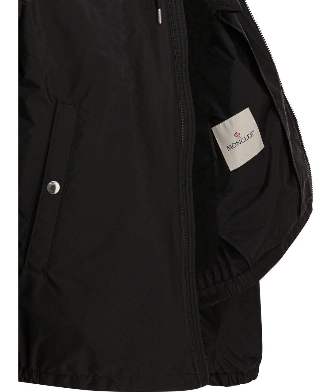 MONCLER Черная полиамидовая куртка, фото 4