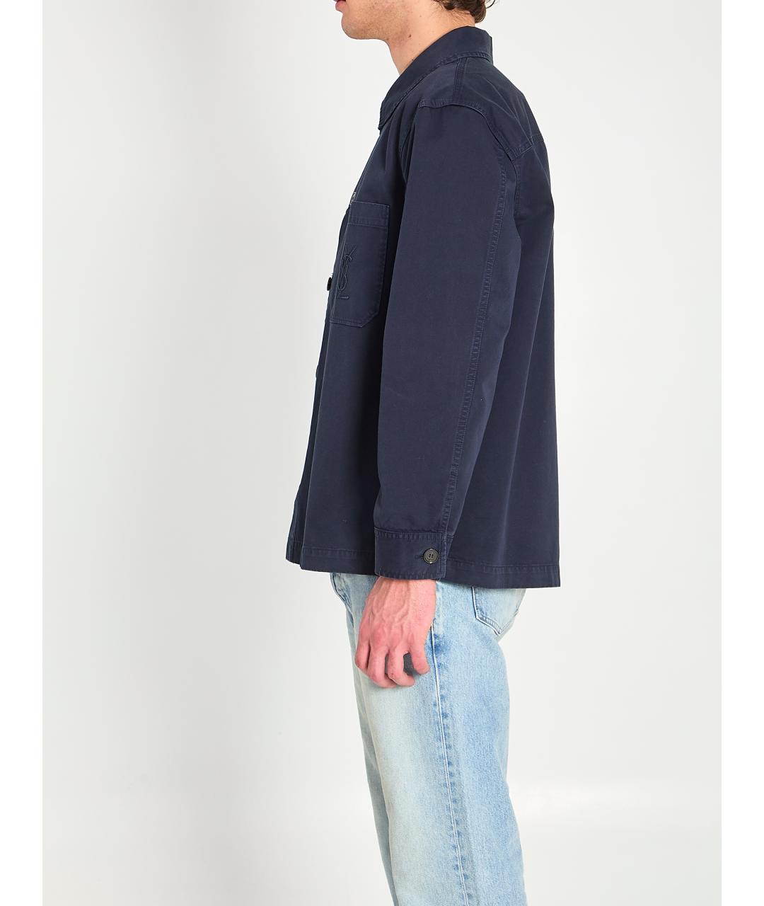 SAINT LAURENT Синяя хлопковая куртка, фото 4