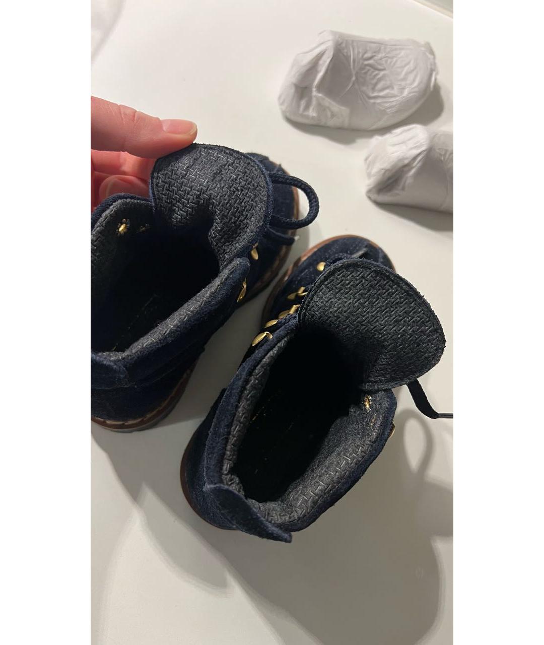 MONNALISA Темно-синие замшевые ботинки, фото 5