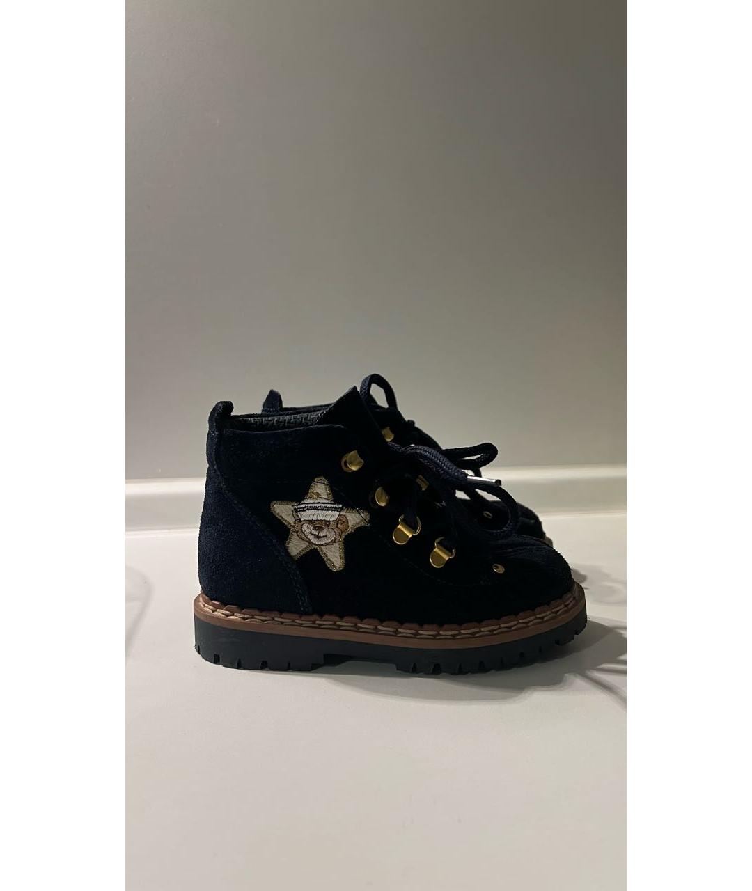 MONNALISA Темно-синие замшевые ботинки, фото 8