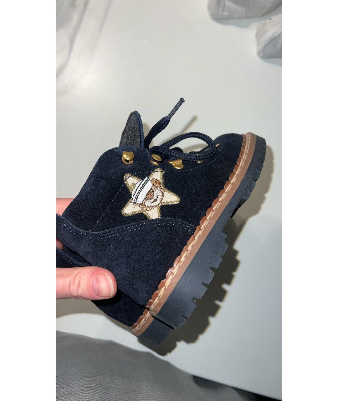 MONNALISA Темно-синие замшевые ботинки, фото 7