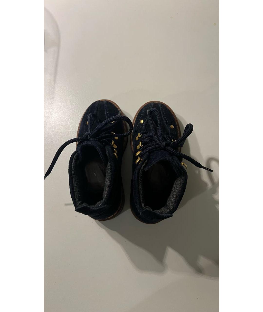 MONNALISA Темно-синие замшевые ботинки, фото 3