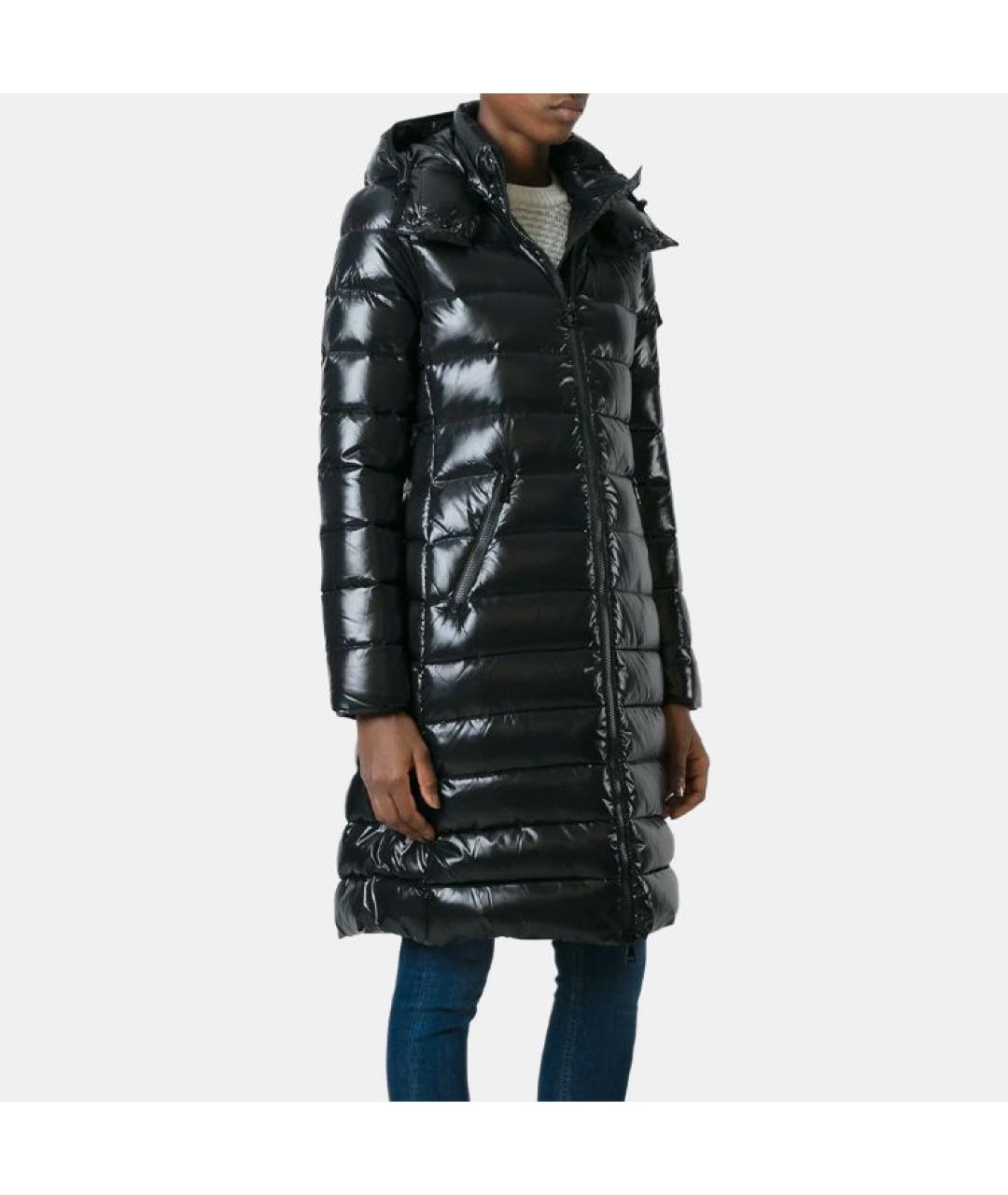 MONCLER Черный полиамидовый пуховик, фото 5