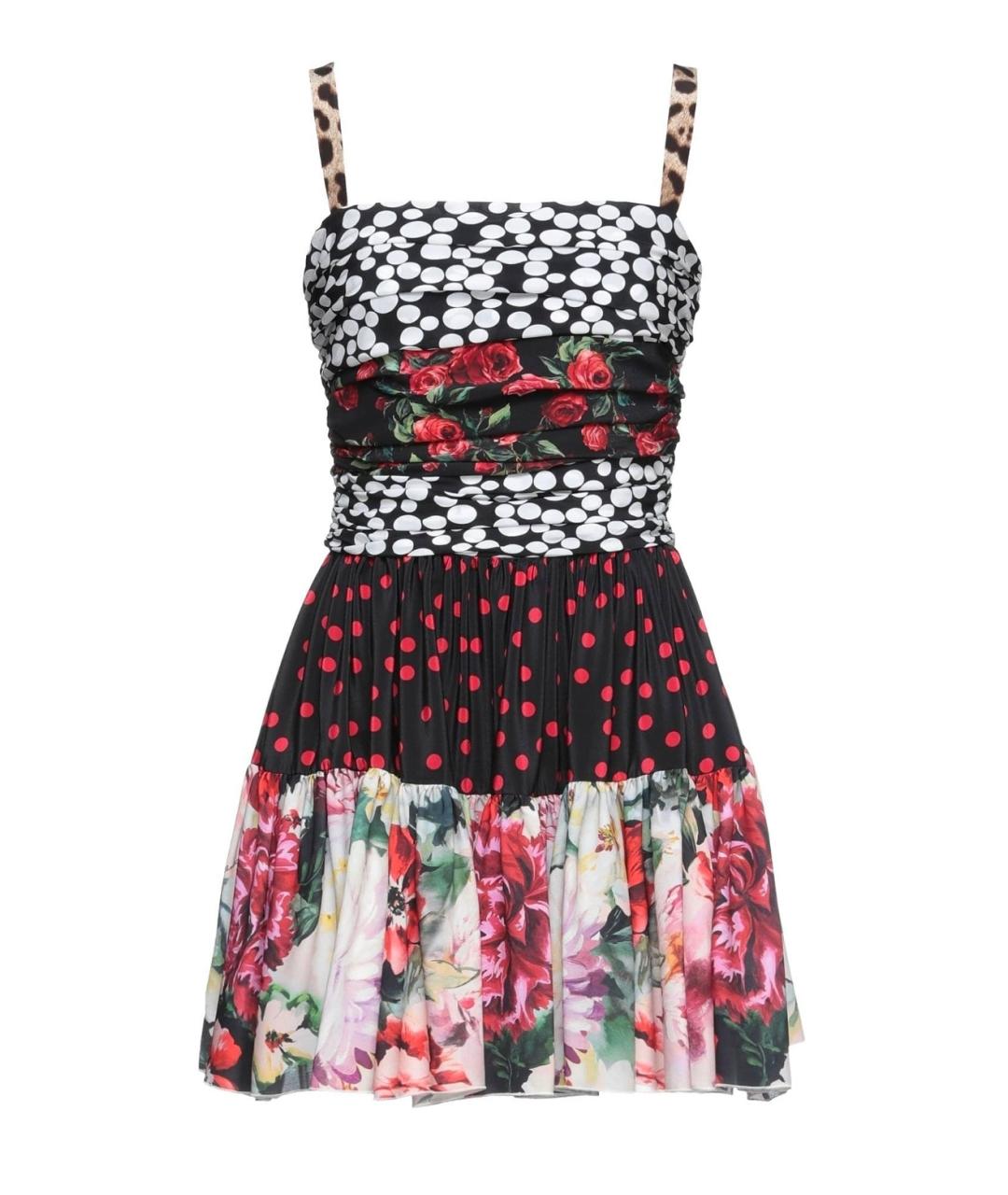 DOLCE&GABBANA Черное шелковое коктейльное платье, фото 1