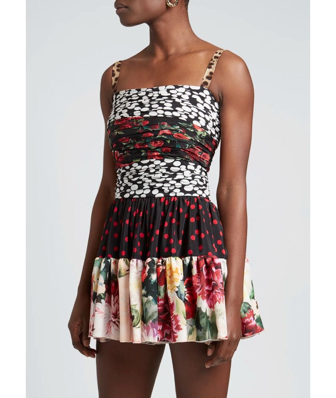 DOLCE&GABBANA Черное шелковое коктейльное платье, фото 5