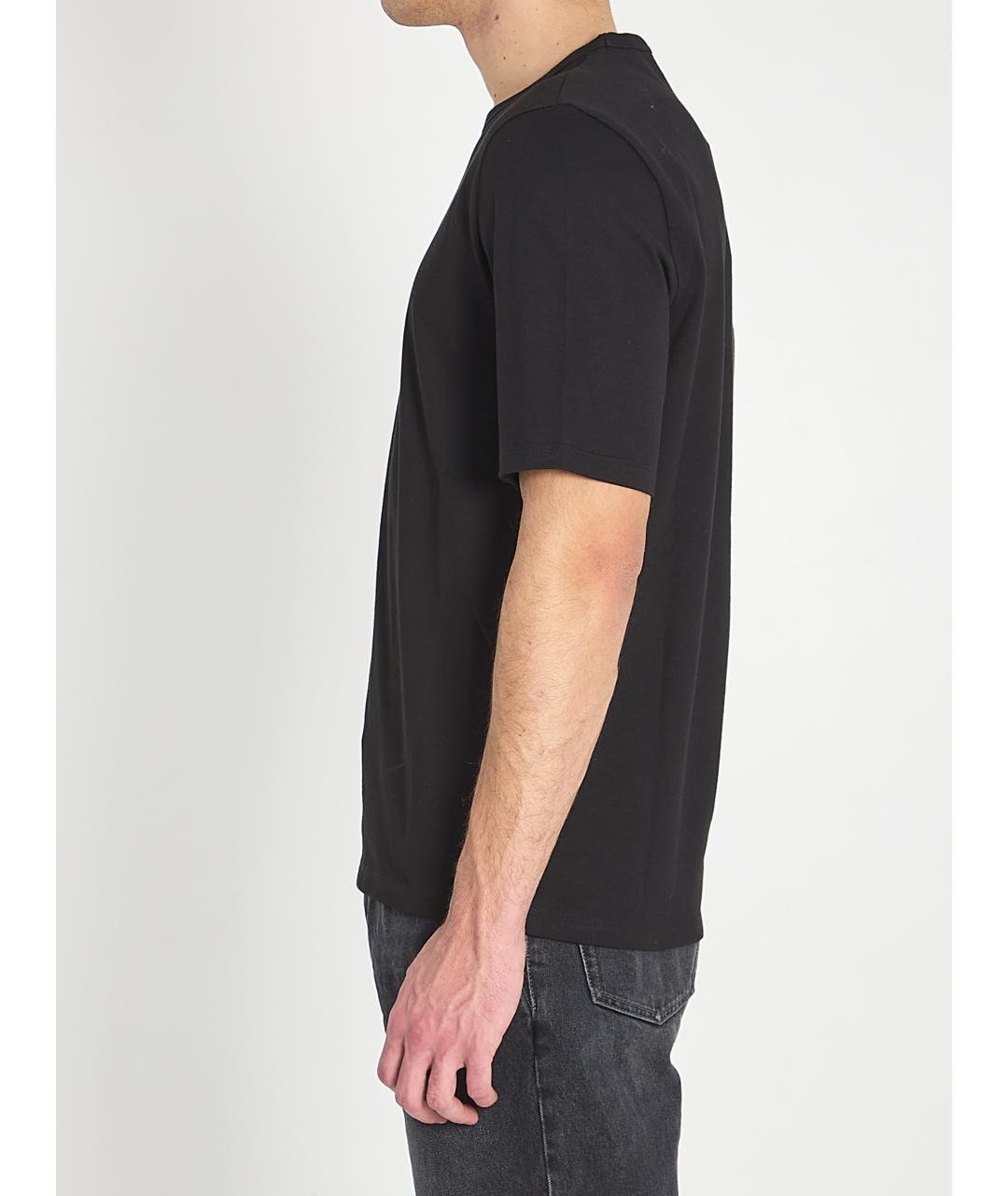 SAINT LAURENT Черная хлопковая футболка, фото 4