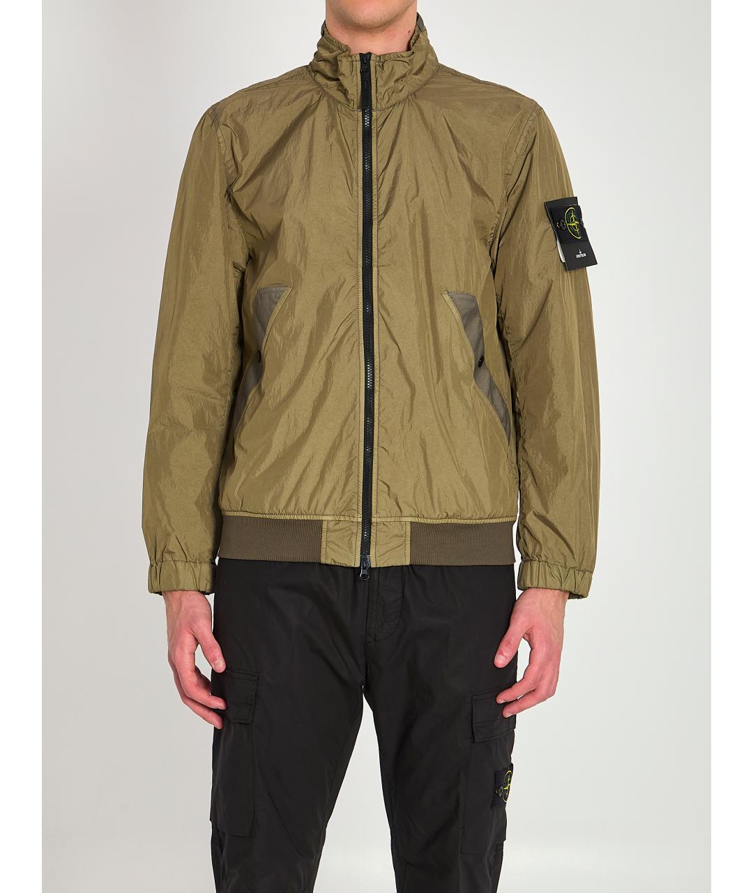 STONE ISLAND Зеленая полиамидовая куртка, фото 2