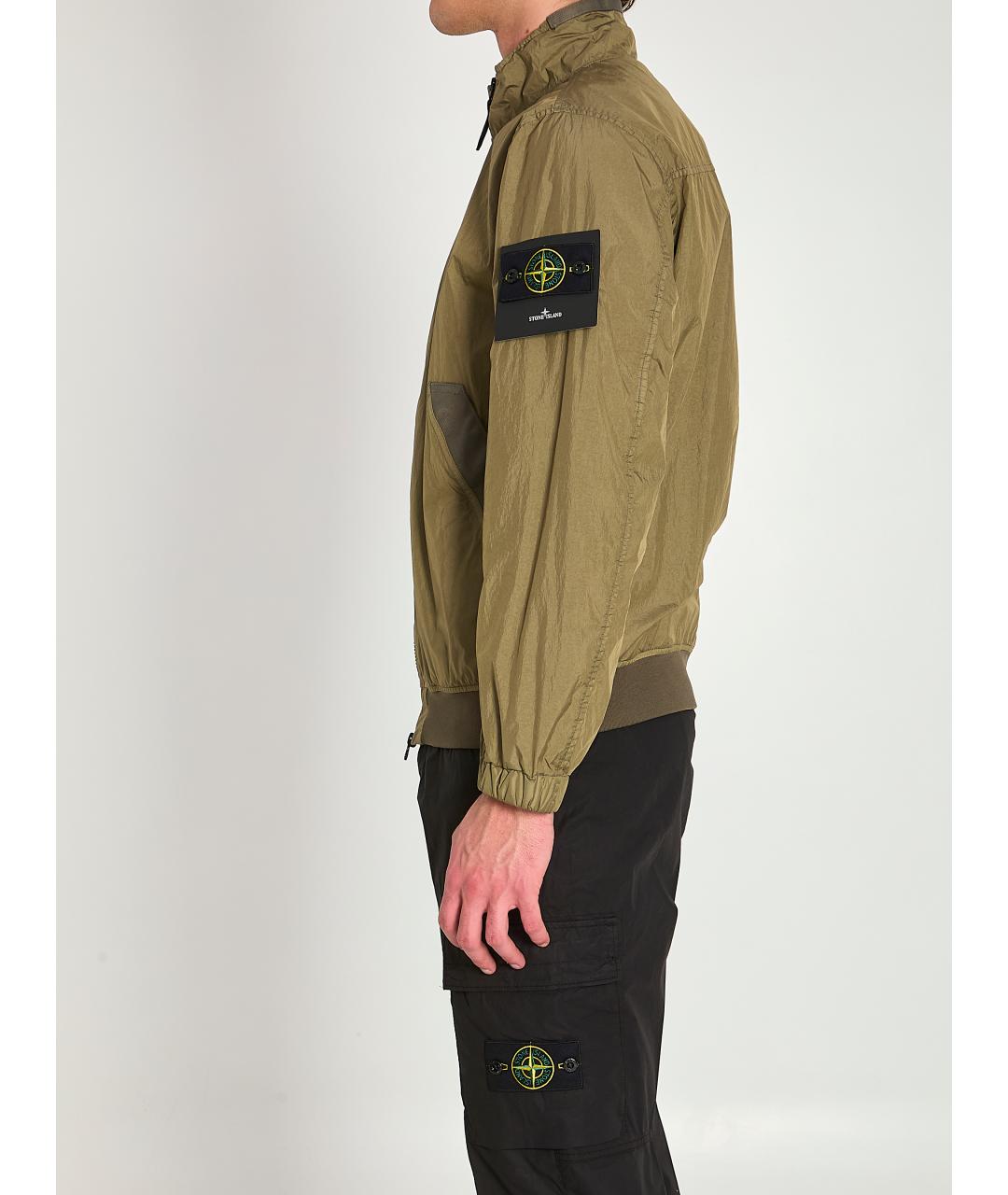 STONE ISLAND Зеленая полиамидовая куртка, фото 4