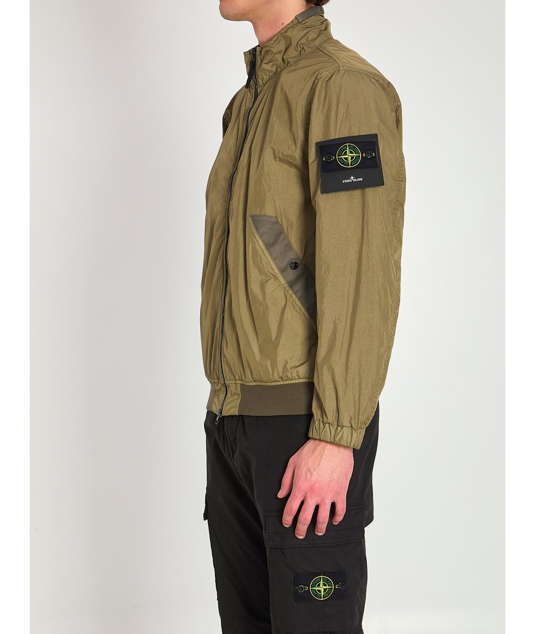 STONE ISLAND Зеленая полиамидовая куртка, фото 3