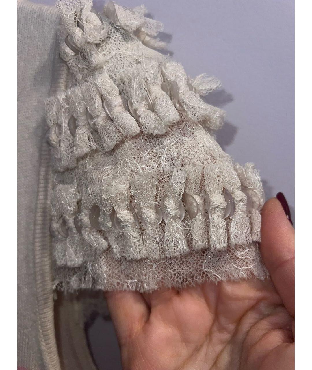 CHANEL Белое кашемировое повседневное платье, фото 5