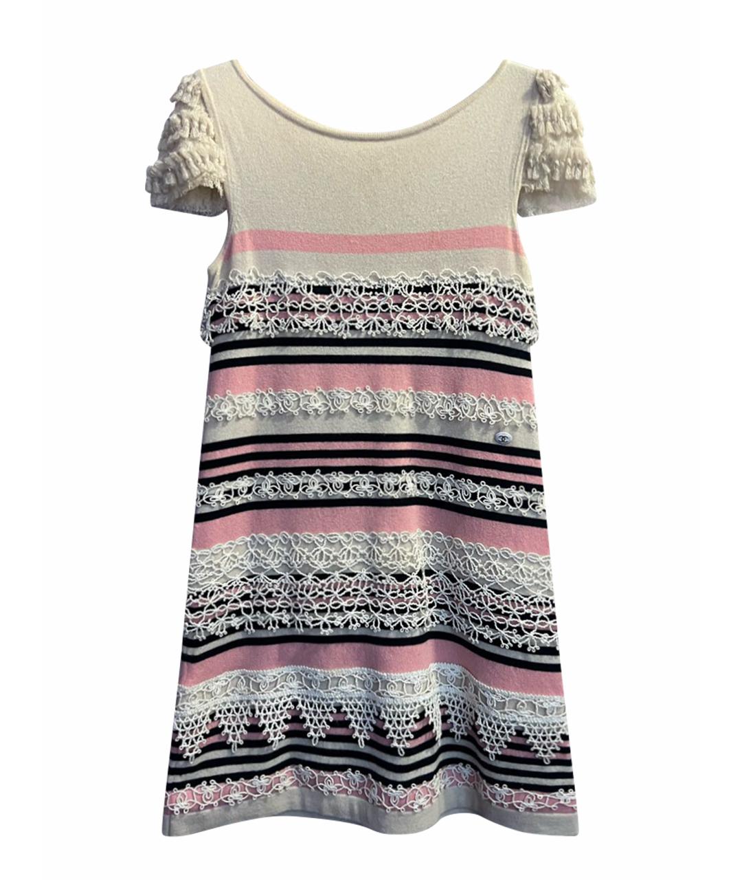 CHANEL Белое кашемировое повседневное платье, фото 1