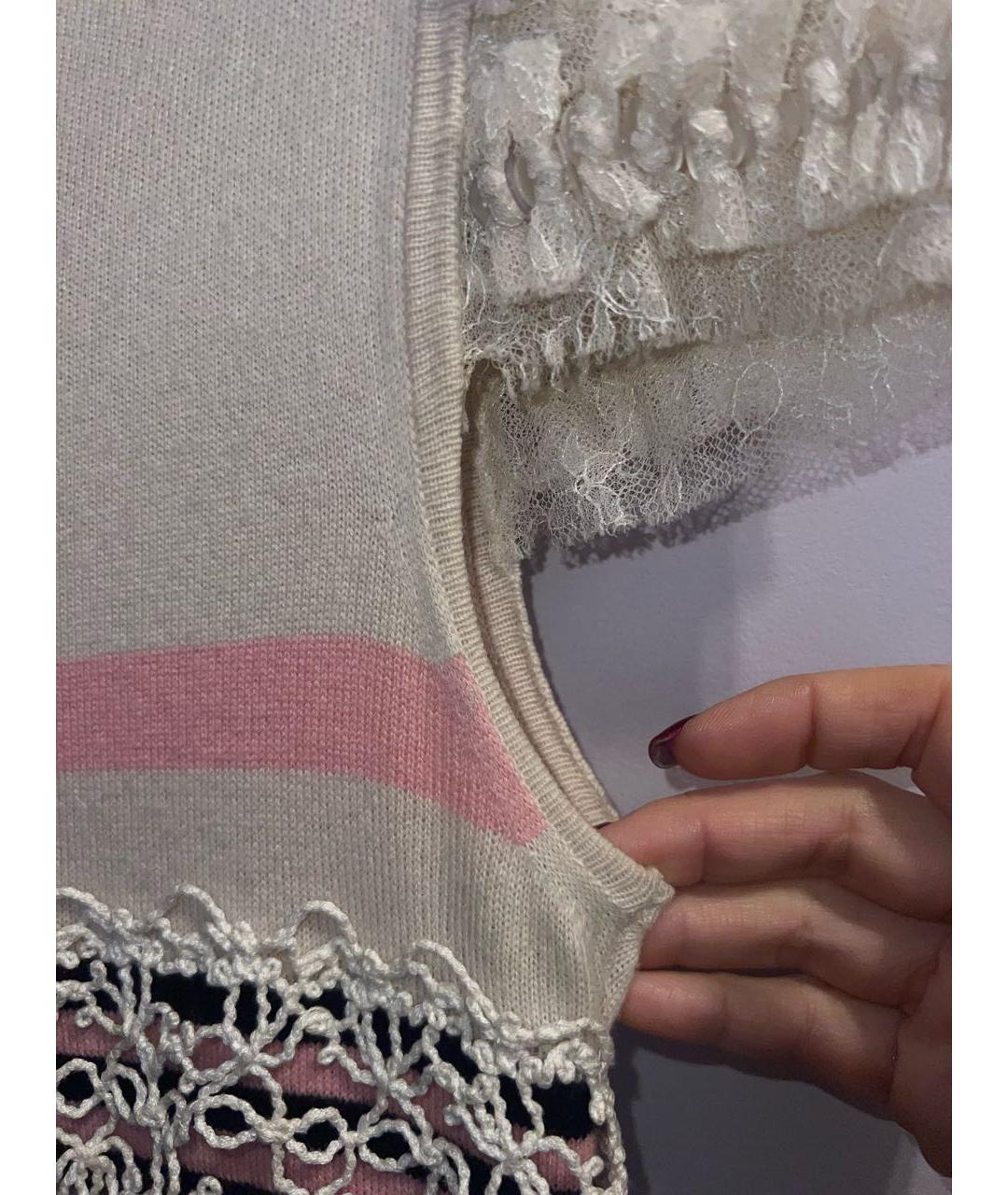 CHANEL Белое кашемировое повседневное платье, фото 4