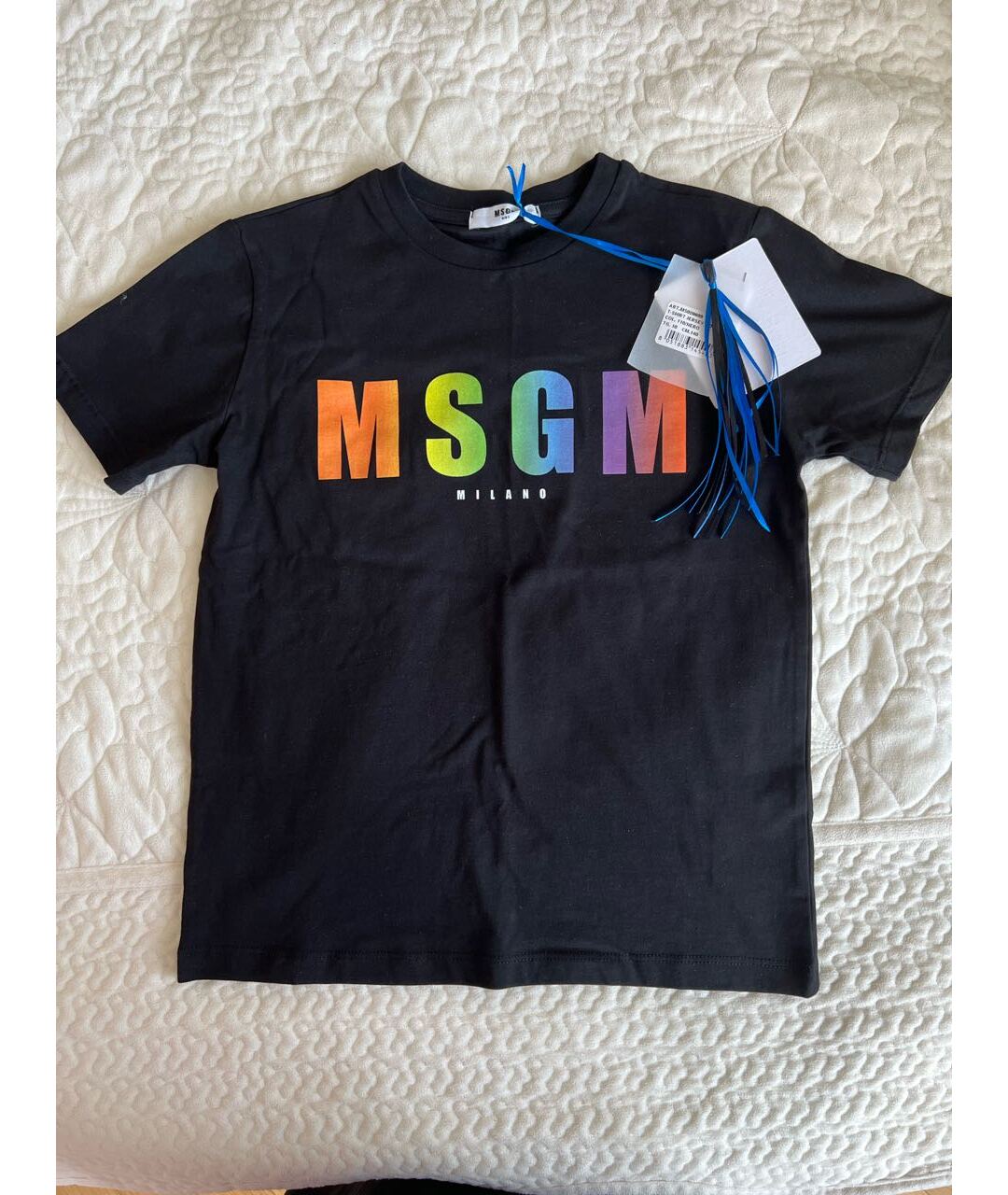 MSGM Черная детская футболка, фото 5