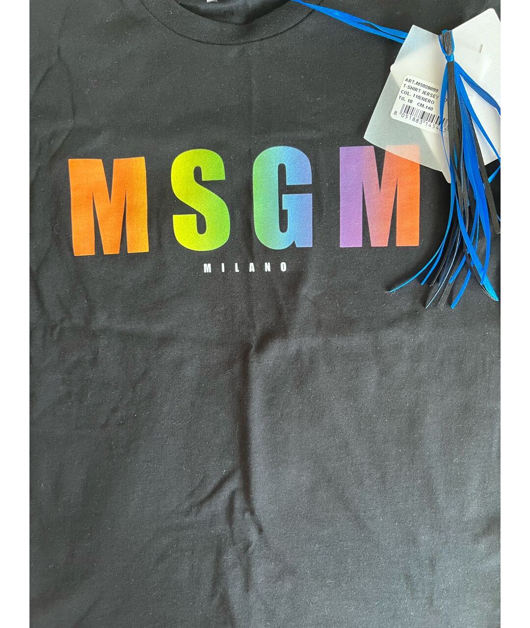 MSGM Черная детская футболка, фото 2