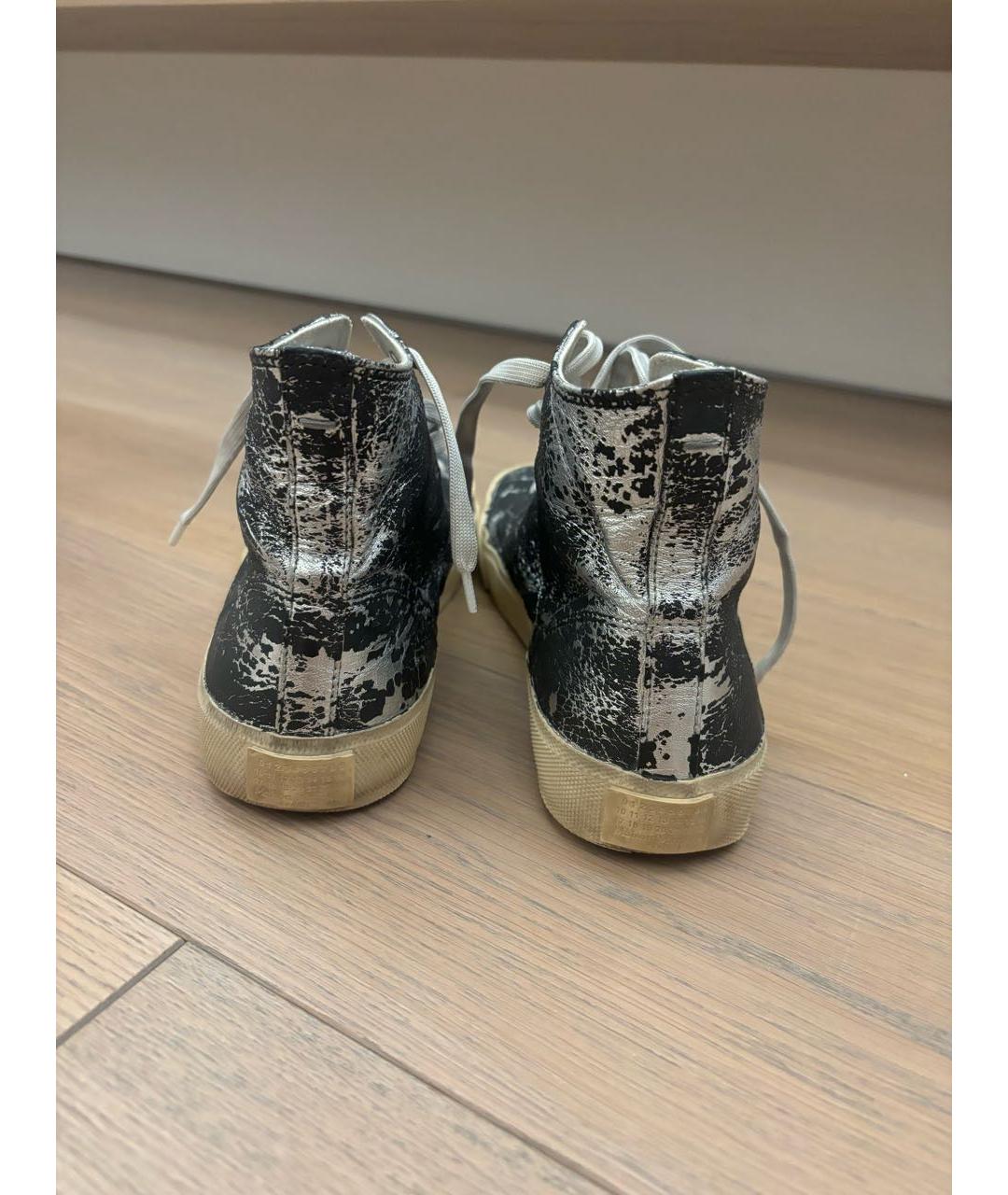 MAISON MARGIELA Черные синтетические кеды, фото 4