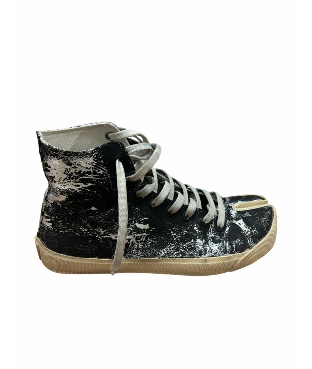 MAISON MARGIELA Черные синтетические кеды, фото 1