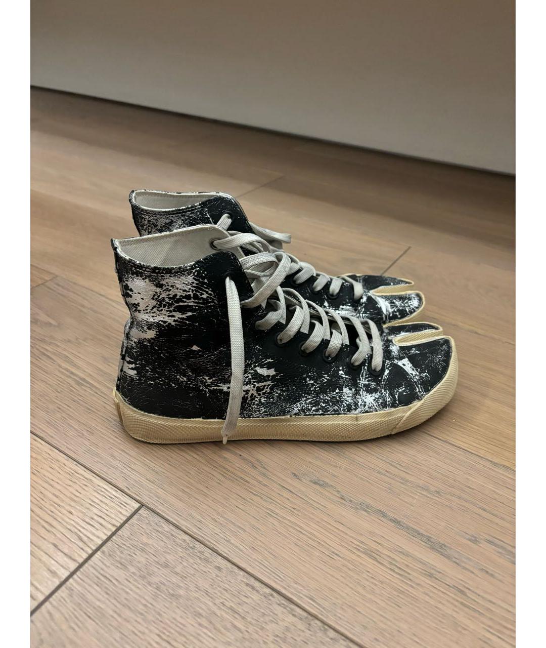 MAISON MARGIELA Черные синтетические кеды, фото 8