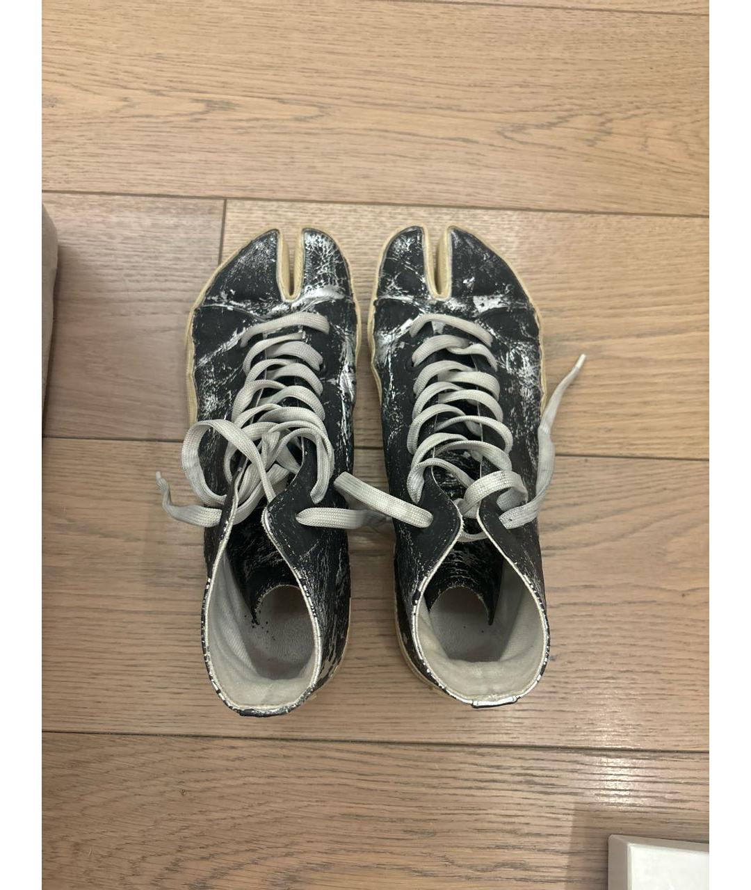 MAISON MARGIELA Черные синтетические кеды, фото 3