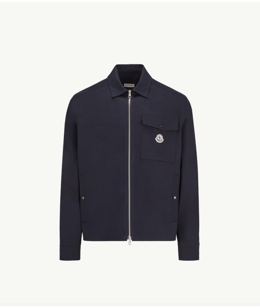 MONCLER Темно-синяя хлопковая куртка, фото 7