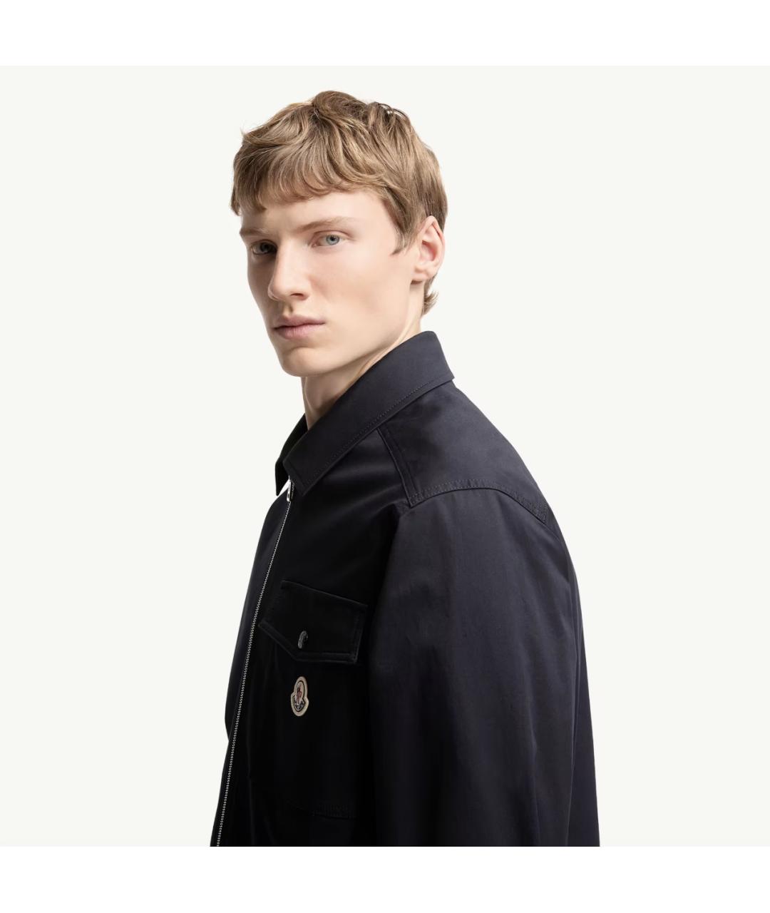 MONCLER Темно-синяя хлопковая куртка, фото 3