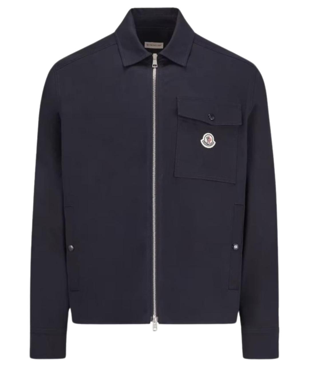 MONCLER Темно-синяя хлопковая куртка, фото 1