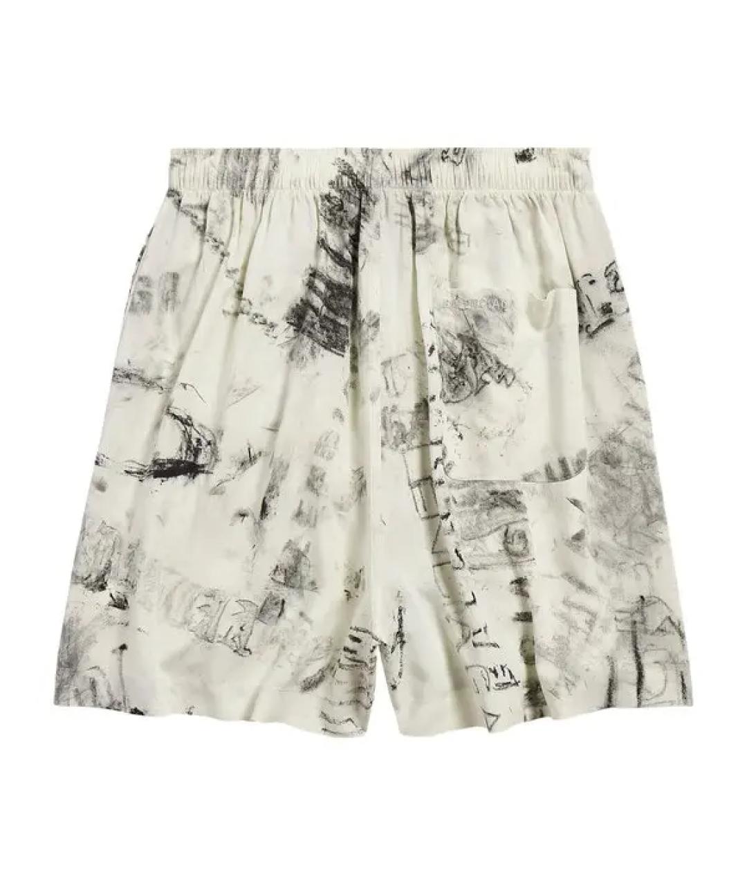 BALENCIAGA Серые вискозные шорты, фото 1